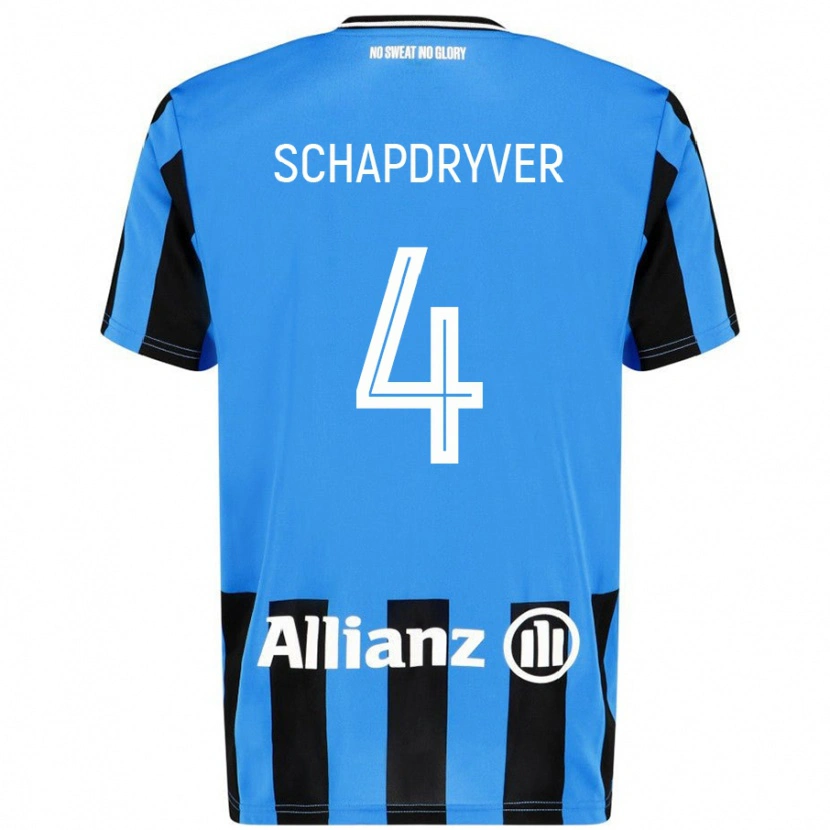 Danxen Heren Emely Schapdryver #4 Hemelsblauw Zwart Thuisshirt Thuistenue 2024/25 T-Shirt