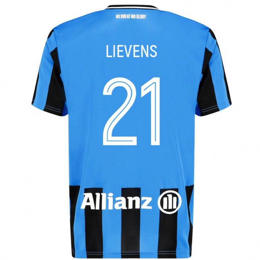 Danxen Heren Caitlin Lievens #21 Hemelsblauw Zwart Thuisshirt Thuistenue 2024/25 T-Shirt