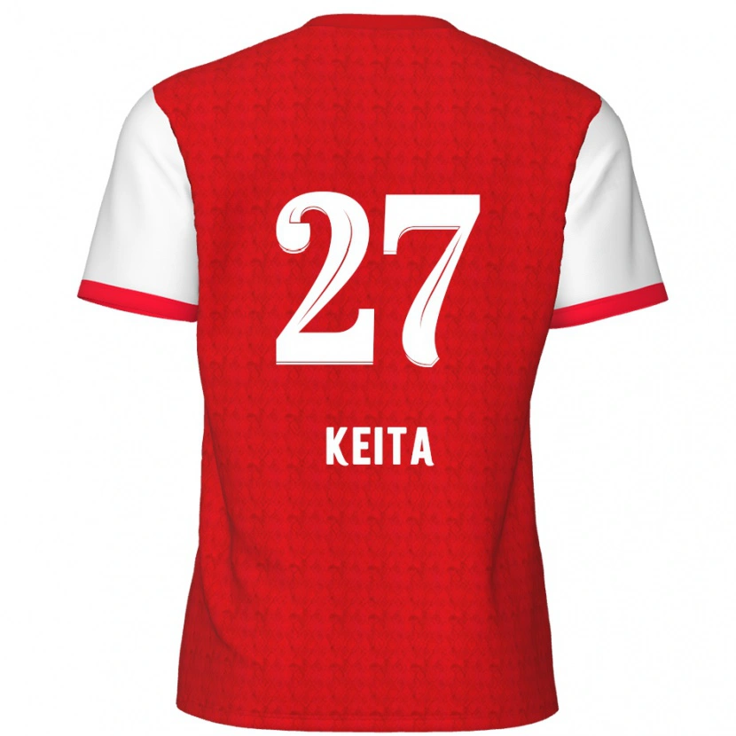 Danxen Heren Mandela Keita #27 Rood Wit Thuisshirt Thuistenue 2024/25 T-Shirt