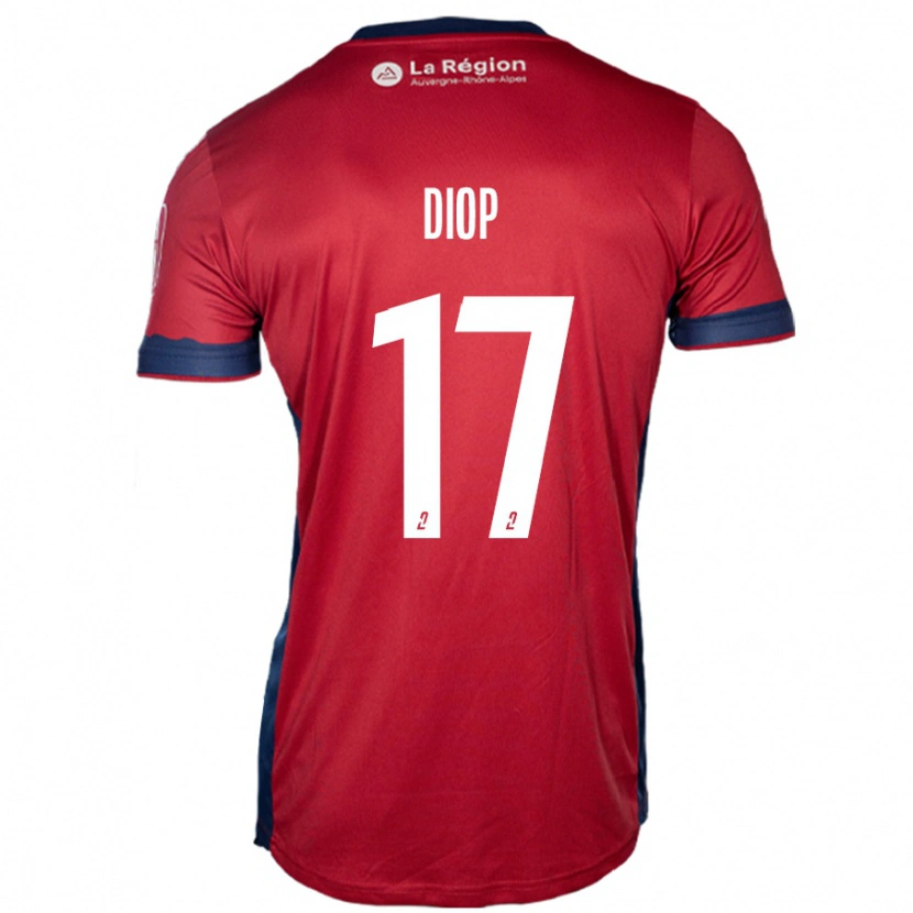 Danxen Heren Ousmane Diop #17 Licht Bordeauxrood Thuisshirt Thuistenue 2024/25 T-Shirt