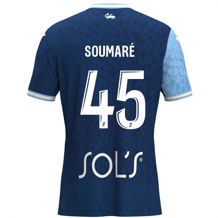 Danxen Heren Issa Soumaré #45 Hemelsblauw Donkerblauw Thuisshirt Thuistenue 2024/25 T-Shirt