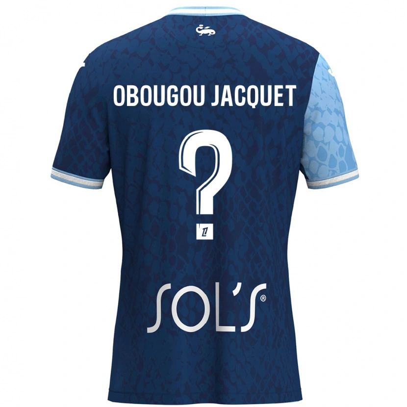 Danxen Heren Noam Obougou Jacquet #0 Hemelsblauw Donkerblauw Thuisshirt Thuistenue 2024/25 T-Shirt