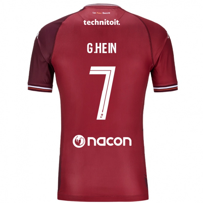 Danxen Heren Gauthier Hein #7 Rood Granata Thuisshirt Thuistenue 2024/25 T-Shirt