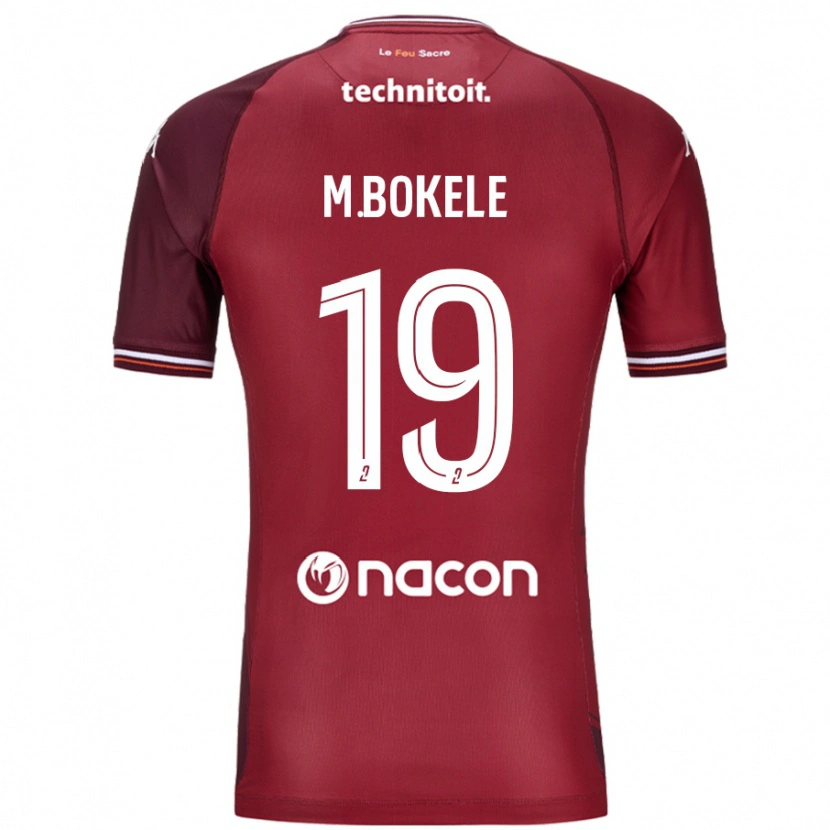 Danxen Heren Morgan Bokele #19 Rood Granata Thuisshirt Thuistenue 2024/25 T-Shirt