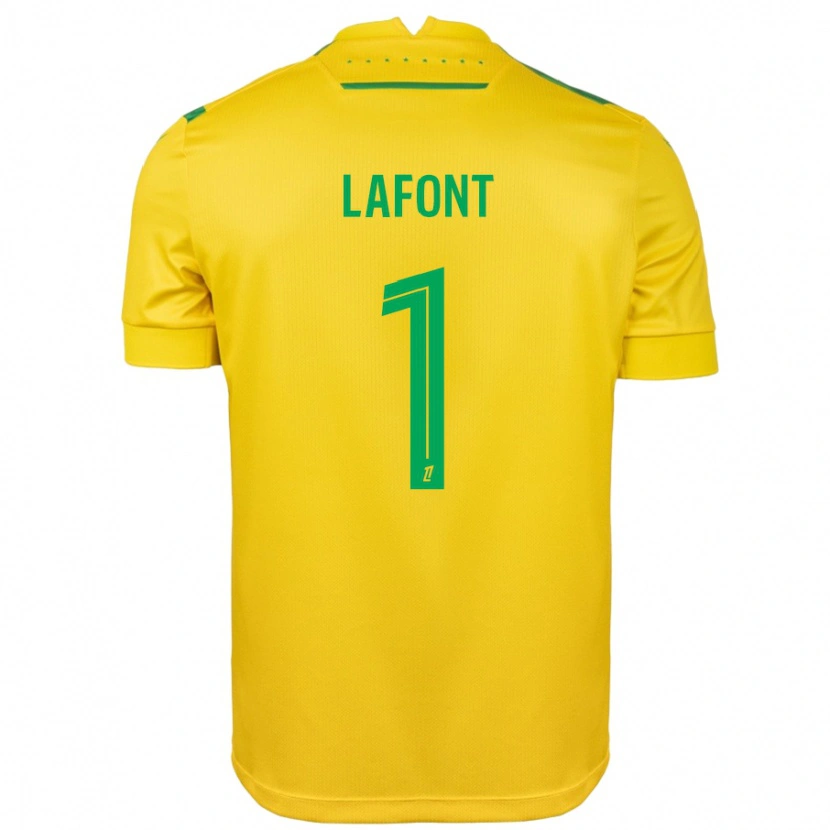 Danxen Heren Alban Lafont #1 Geel Groen Thuisshirt Thuistenue 2024/25 T-Shirt