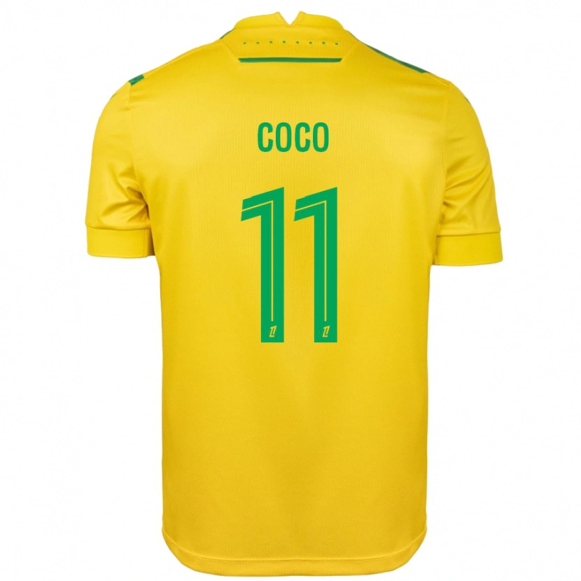 Danxen Heren Marcus Coco #11 Geel Groen Thuisshirt Thuistenue 2024/25 T-Shirt