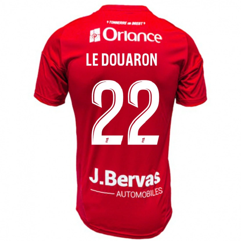 Danxen Heren Jérémy Le Douaron #22 Rood Wit Thuisshirt Thuistenue 2024/25 T-Shirt