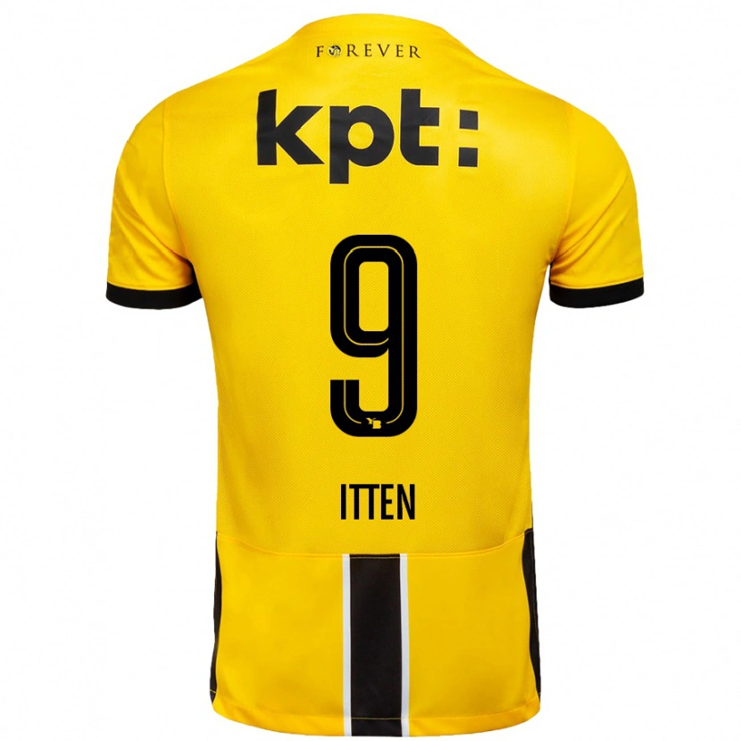 Danxen Heren Cedric Itten #9 Geel Zwart Thuisshirt Thuistenue 2024/25 T-Shirt