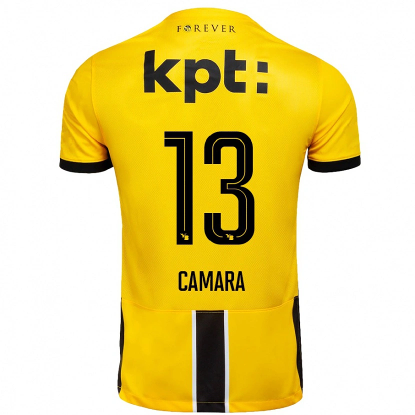 Danxen Heren Mohamed Camara #13 Geel Zwart Thuisshirt Thuistenue 2024/25 T-Shirt