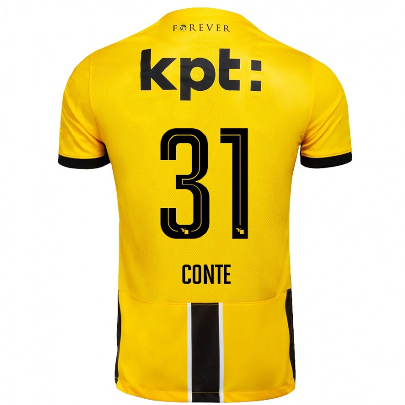 Danxen Heren Facinet Conte #31 Geel Zwart Thuisshirt Thuistenue 2024/25 T-Shirt