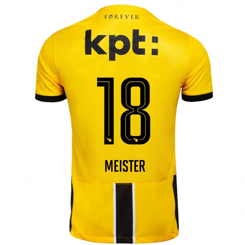 Danxen Heren Wibke Meister #18 Geel Zwart Thuisshirt Thuistenue 2024/25 T-Shirt