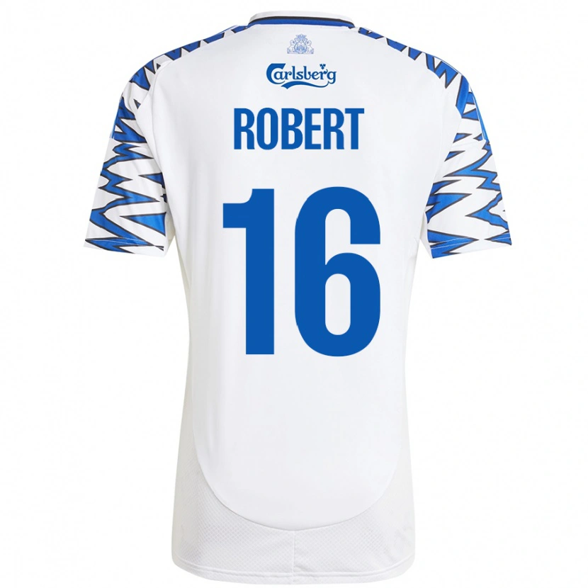 Danxen Heren Robert #16 Wit Hemelsblauw Thuisshirt Thuistenue 2024/25 T-Shirt