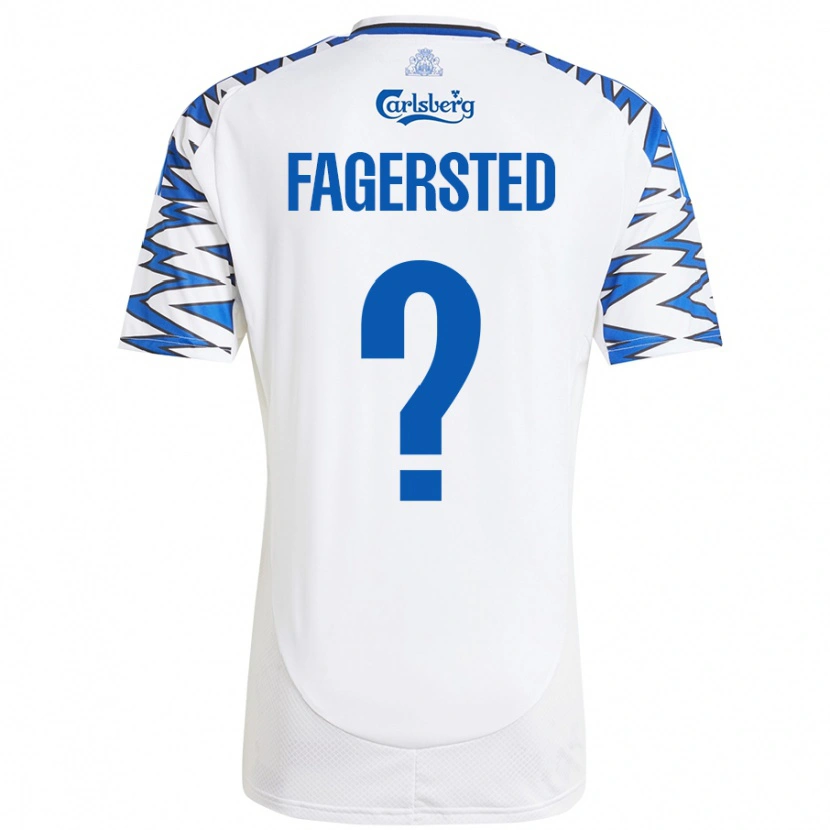 Danxen Heren Johan Fagersted #0 Wit Hemelsblauw Thuisshirt Thuistenue 2024/25 T-Shirt