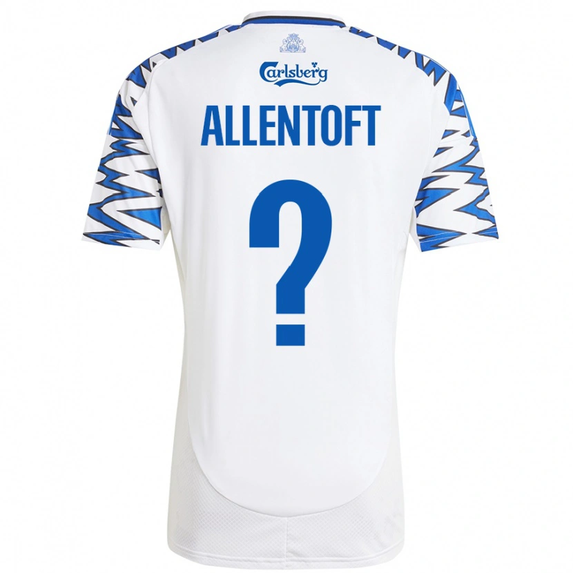 Danxen Heren Philip Allentoft #0 Wit Hemelsblauw Thuisshirt Thuistenue 2024/25 T-Shirt