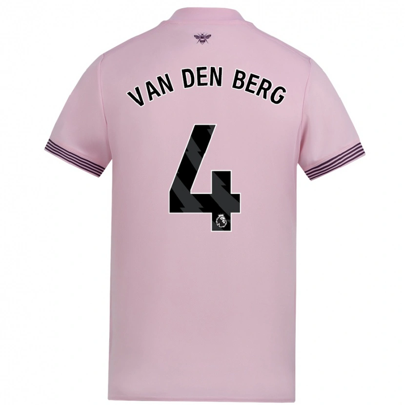 Danxen Heren Sepp Van Den Berg #4 Roze Uitshirt Uittenue 2024/25 T-Shirt