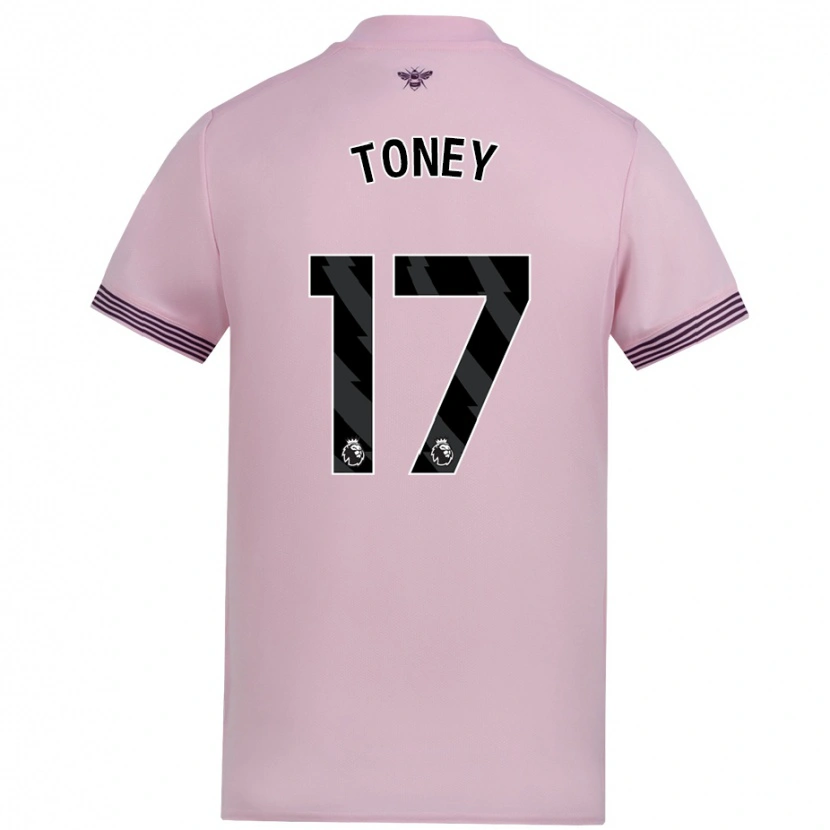 Danxen Heren Ivan Toney #17 Roze Uitshirt Uittenue 2024/25 T-Shirt