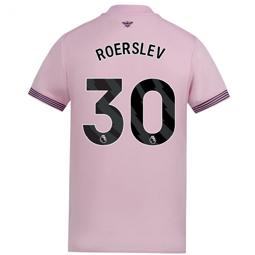 Danxen Heren Mads Roerslev #30 Roze Uitshirt Uittenue 2024/25 T-Shirt