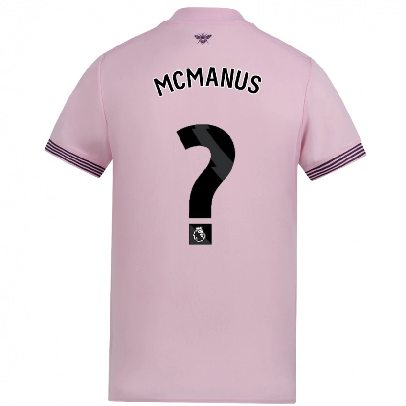 Danxen Heren Conor Mcmanus #0 Roze Uitshirt Uittenue 2024/25 T-Shirt