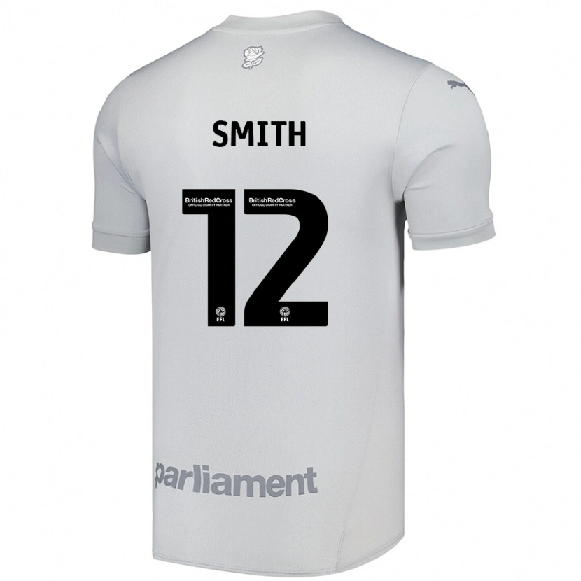 Danxen Heren Jackson Smith #12 Zilvergrijs Uitshirt Uittenue 2024/25 T-Shirt