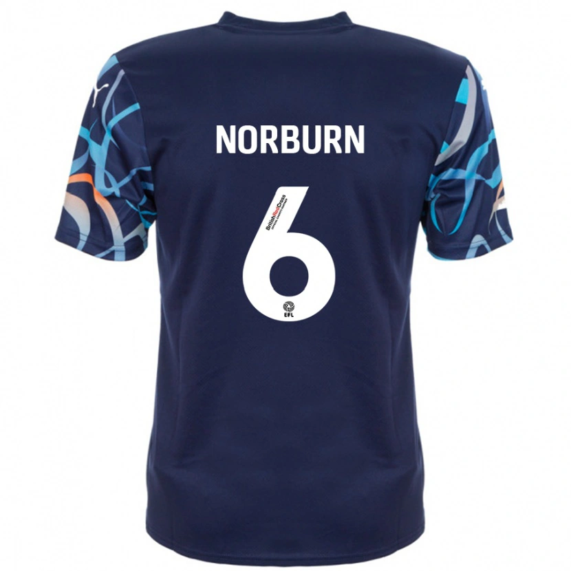 Danxen Heren Oliver Norburn #6 Marineblauw Uitshirt Uittenue 2024/25 T-Shirt