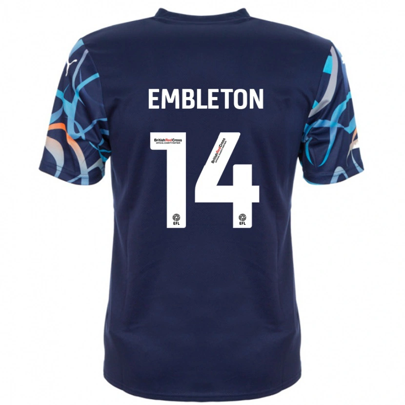 Danxen Heren Elliot Embleton #14 Marineblauw Uitshirt Uittenue 2024/25 T-Shirt