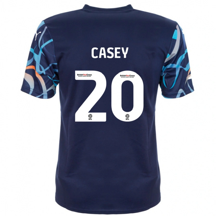 Danxen Heren Oliver Casey #20 Marineblauw Uitshirt Uittenue 2024/25 T-Shirt