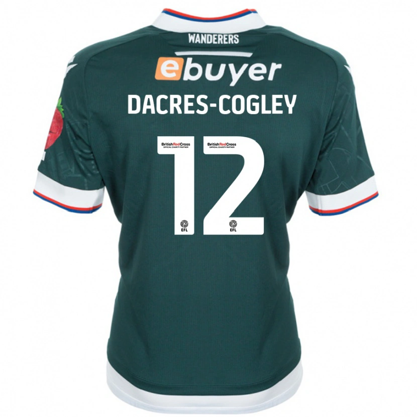 Danxen Heren Josh Dacres-Cogley #12 Donkergroen Uitshirt Uittenue 2024/25 T-Shirt