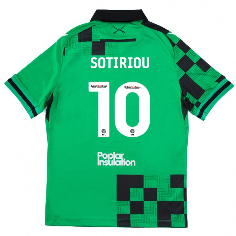 Danxen Heren Ruel Sotiriou #10 Groen Zwart Uitshirt Uittenue 2024/25 T-Shirt