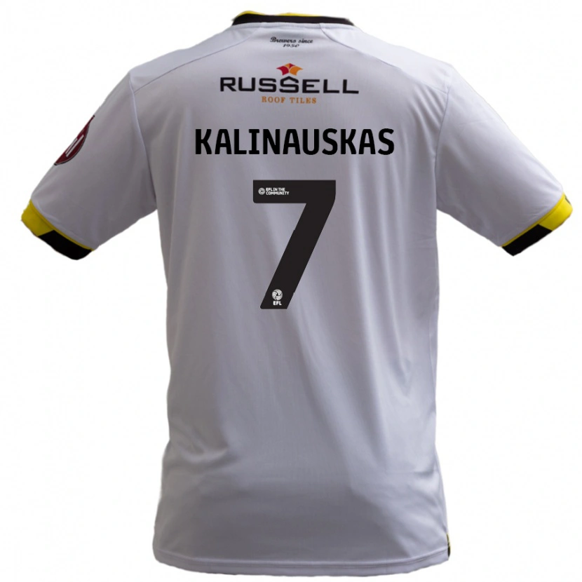 Danxen Heren Tomas Kalinauskas #7 Wit Uitshirt Uittenue 2024/25 T-Shirt