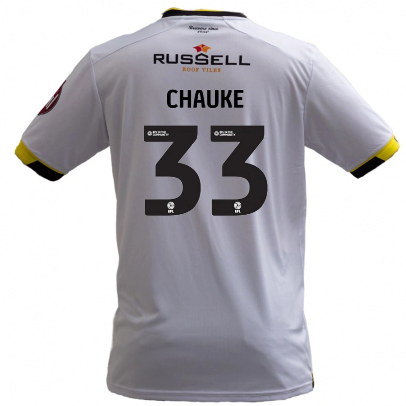 Danxen Heren Kgaogelo Chauke #33 Wit Uitshirt Uittenue 2024/25 T-Shirt