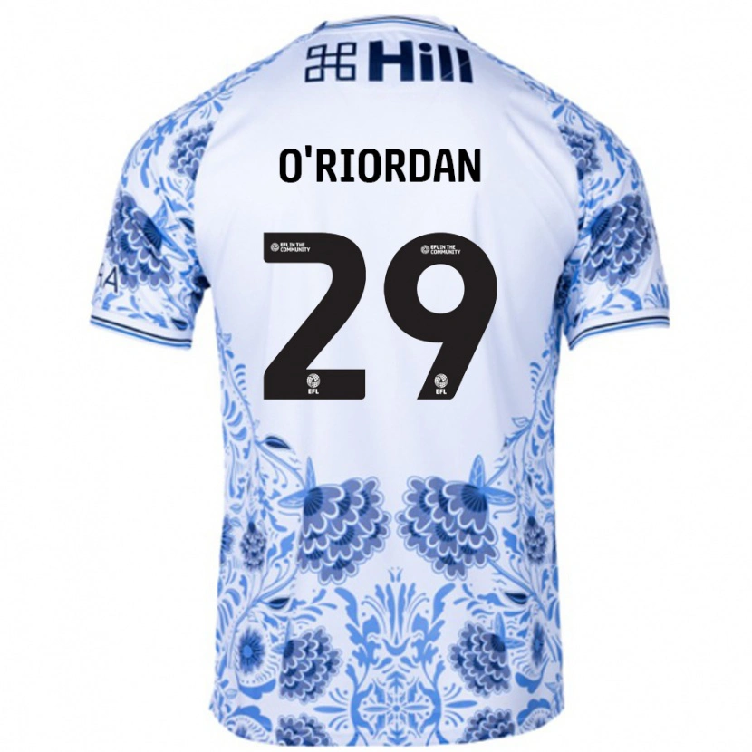 Danxen Heren Connor O'riordan #29 Wit Blauw Uitshirt Uittenue 2024/25 T-Shirt