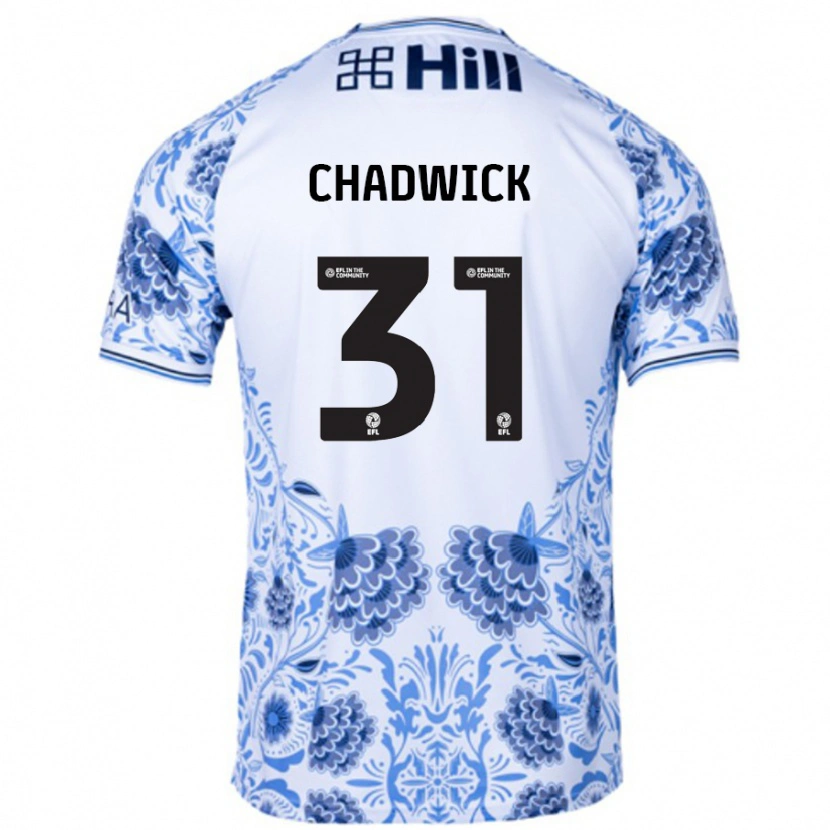 Danxen Heren Louis Chadwick #31 Wit Blauw Uitshirt Uittenue 2024/25 T-Shirt