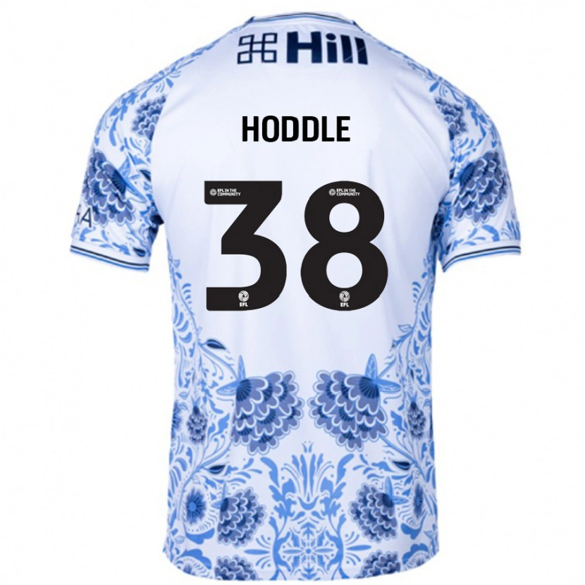 Danxen Heren George Hoddle #38 Wit Blauw Uitshirt Uittenue 2024/25 T-Shirt