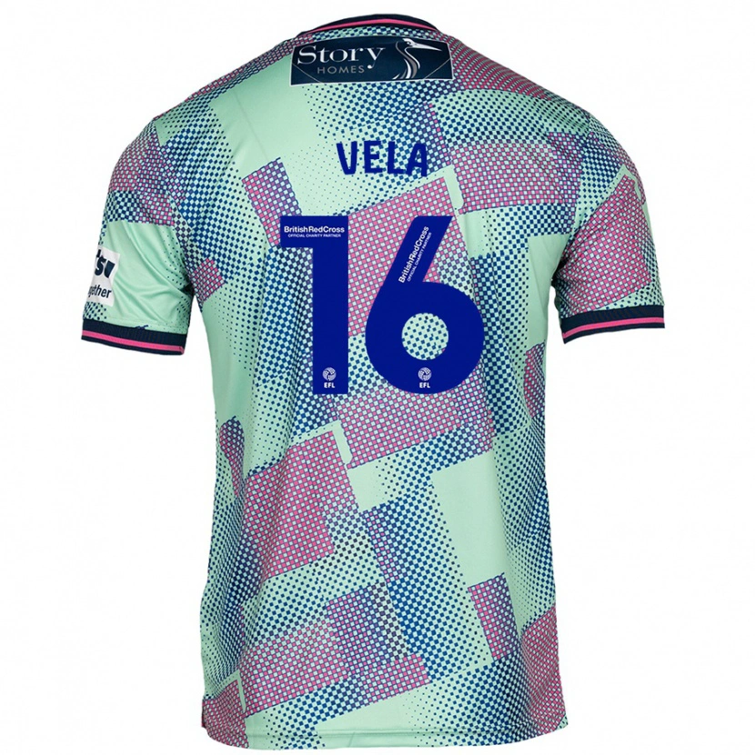 Danxen Heren Josh Vela #16 Groen Uitshirt Uittenue 2024/25 T-Shirt