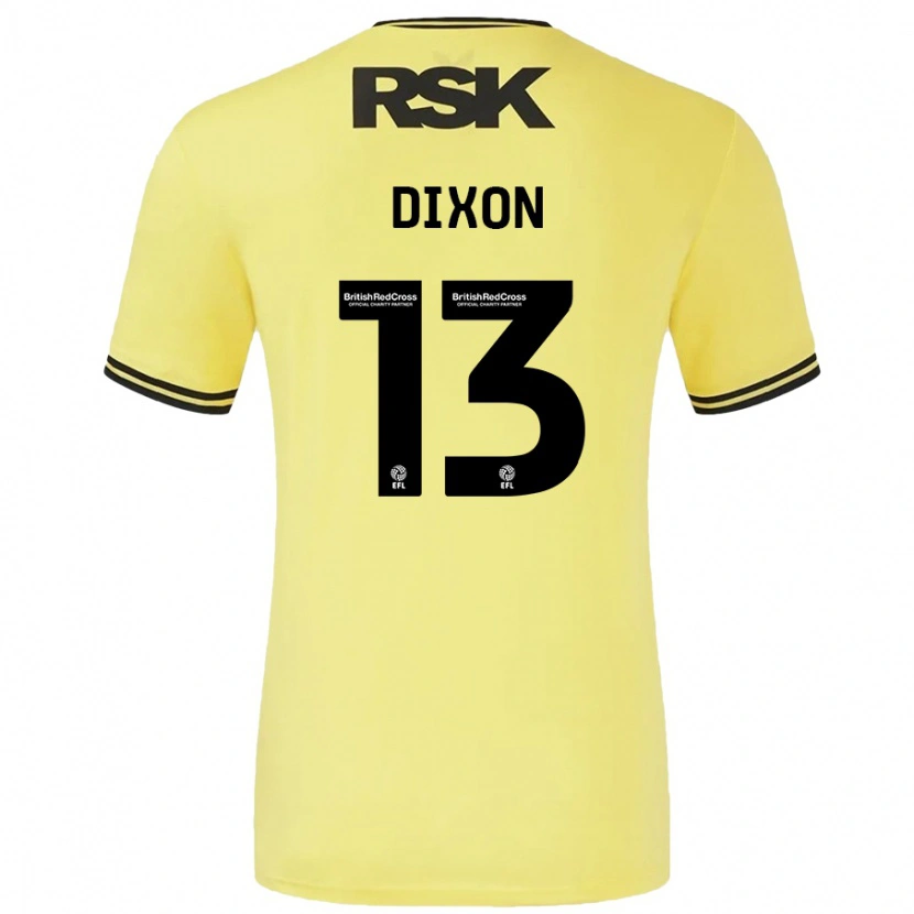 Danxen Heren Kaheim Dixon #13 Geel Zwart Uitshirt Uittenue 2024/25 T-Shirt