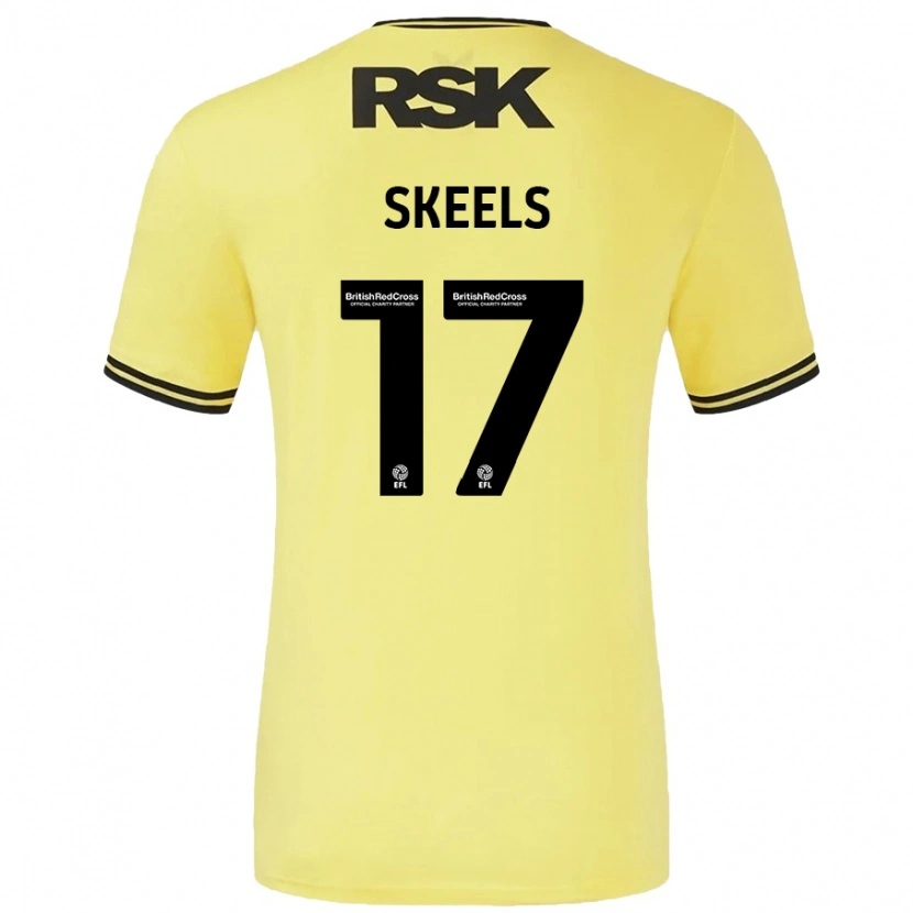 Danxen Heren Kiera Skeels #17 Geel Zwart Uitshirt Uittenue 2024/25 T-Shirt