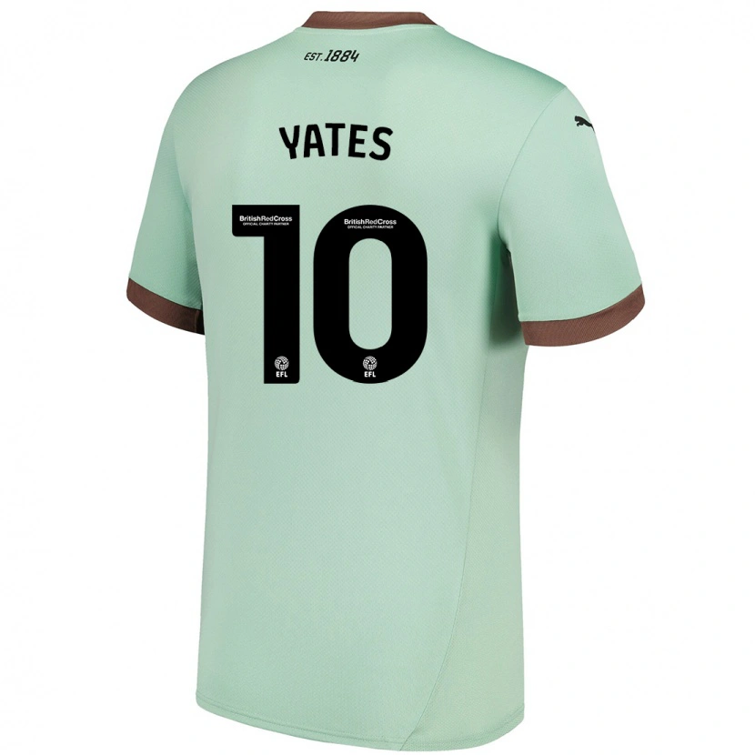 Danxen Heren Jerry Yates #10 Lichtgroen Uitshirt Uittenue 2024/25 T-Shirt