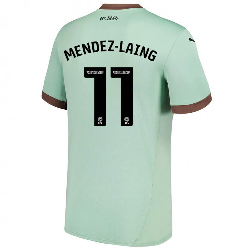 Danxen Heren Nathaniel Méndez-Laing #11 Lichtgroen Uitshirt Uittenue 2024/25 T-Shirt