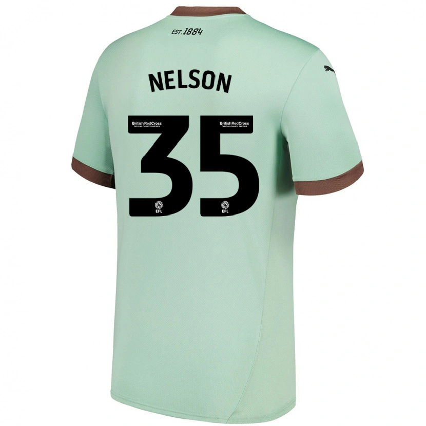 Danxen Heren Curtis Nelson #35 Lichtgroen Uitshirt Uittenue 2024/25 T-Shirt