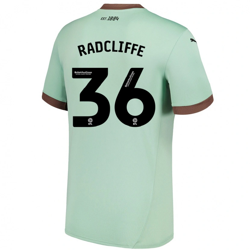 Danxen Heren Ben Radcliffe #36 Lichtgroen Uitshirt Uittenue 2024/25 T-Shirt