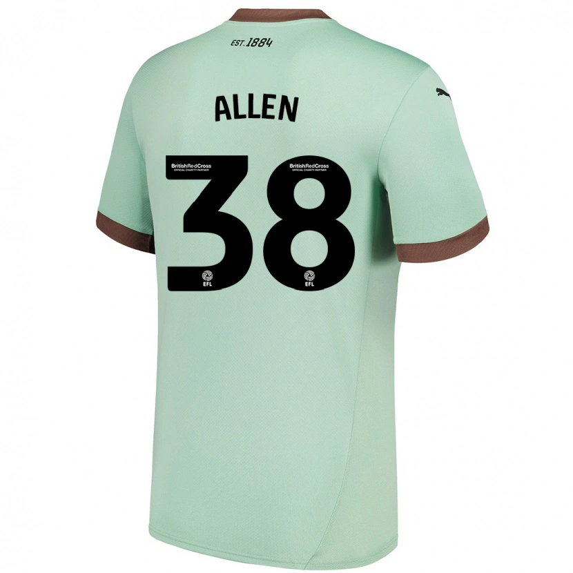 Danxen Heren Cruz Allen #38 Lichtgroen Uitshirt Uittenue 2024/25 T-Shirt