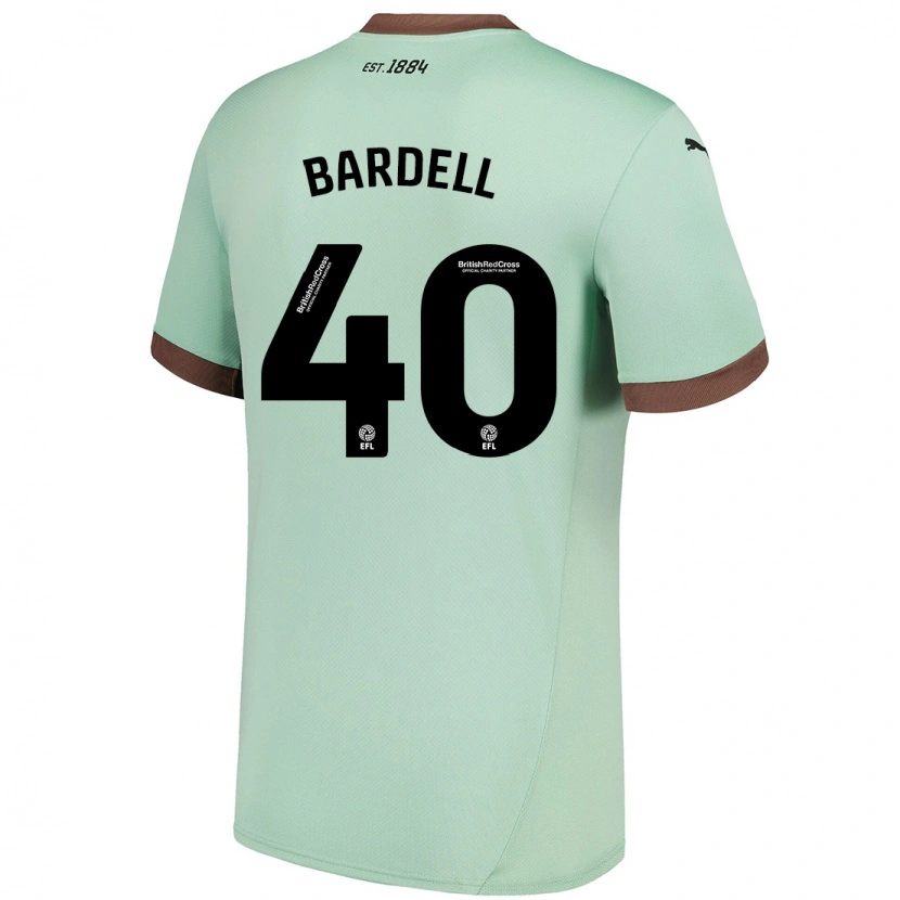 Danxen Heren Max Bardell #40 Lichtgroen Uitshirt Uittenue 2024/25 T-Shirt