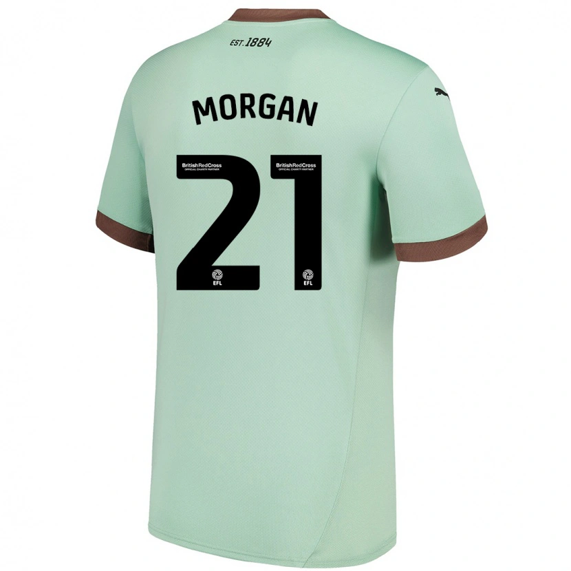 Danxen Heren Sarah Morgan #21 Lichtgroen Uitshirt Uittenue 2024/25 T-Shirt