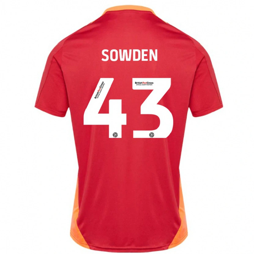 Danxen Heren Andrew Sowden #43 Blauw Gebroken Wit Uitshirt Uittenue 2024/25 T-Shirt