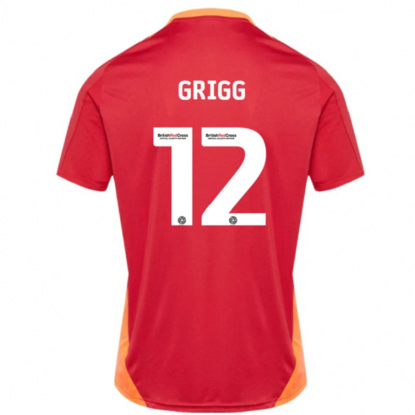 Danxen Heren Katie Grigg #12 Blauw Gebroken Wit Uitshirt Uittenue 2024/25 T-Shirt