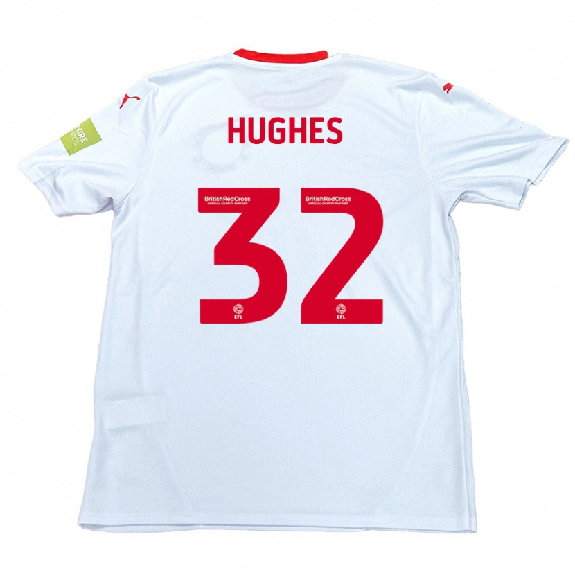 Danxen Heren Kayden Hughes #32 Wit Uitshirt Uittenue 2024/25 T-Shirt