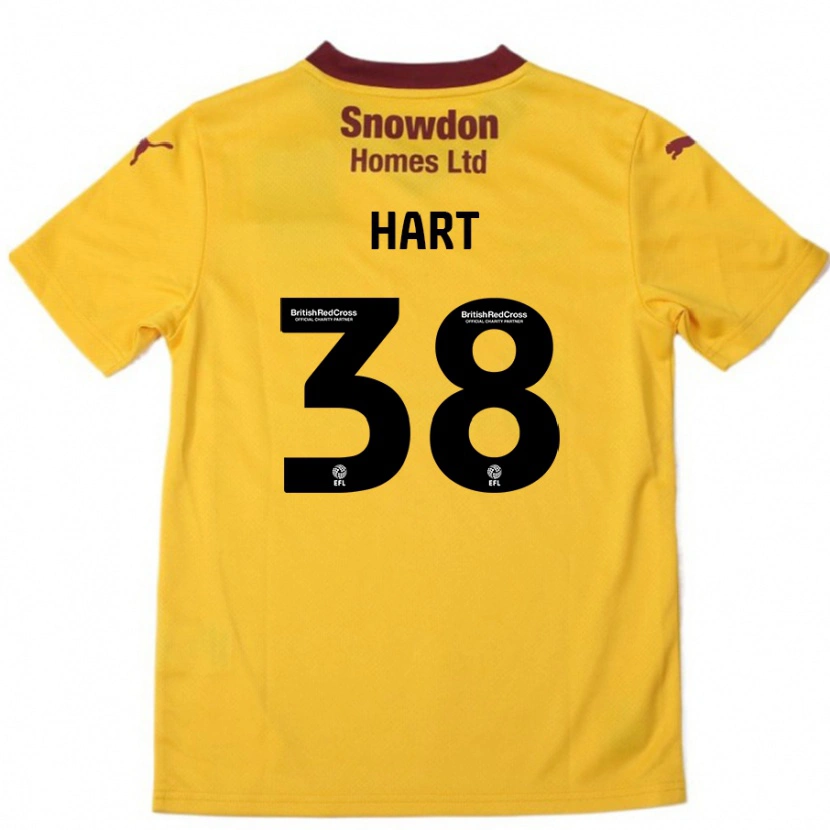 Danxen Heren Jamari Hart #38 Oranje Bordeauxrood Uitshirt Uittenue 2024/25 T-Shirt