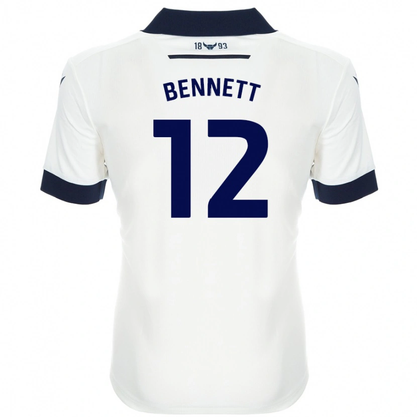 Danxen Heren Joe Bennett #12 Wit Marineblauw Uitshirt Uittenue 2024/25 T-Shirt