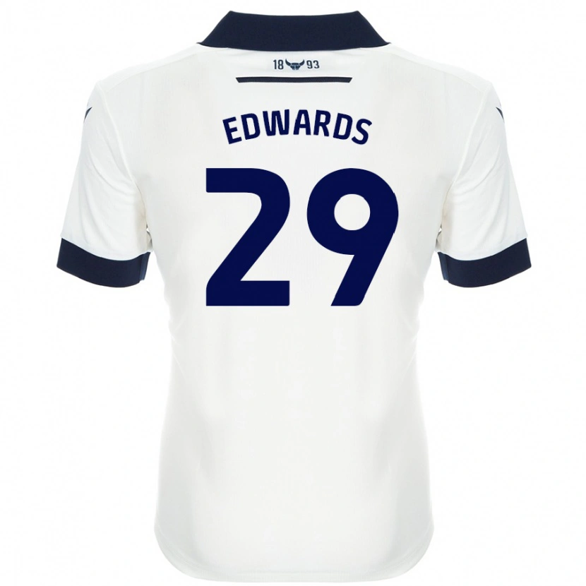 Danxen Heren Kyle Edwards #29 Wit Marineblauw Uitshirt Uittenue 2024/25 T-Shirt