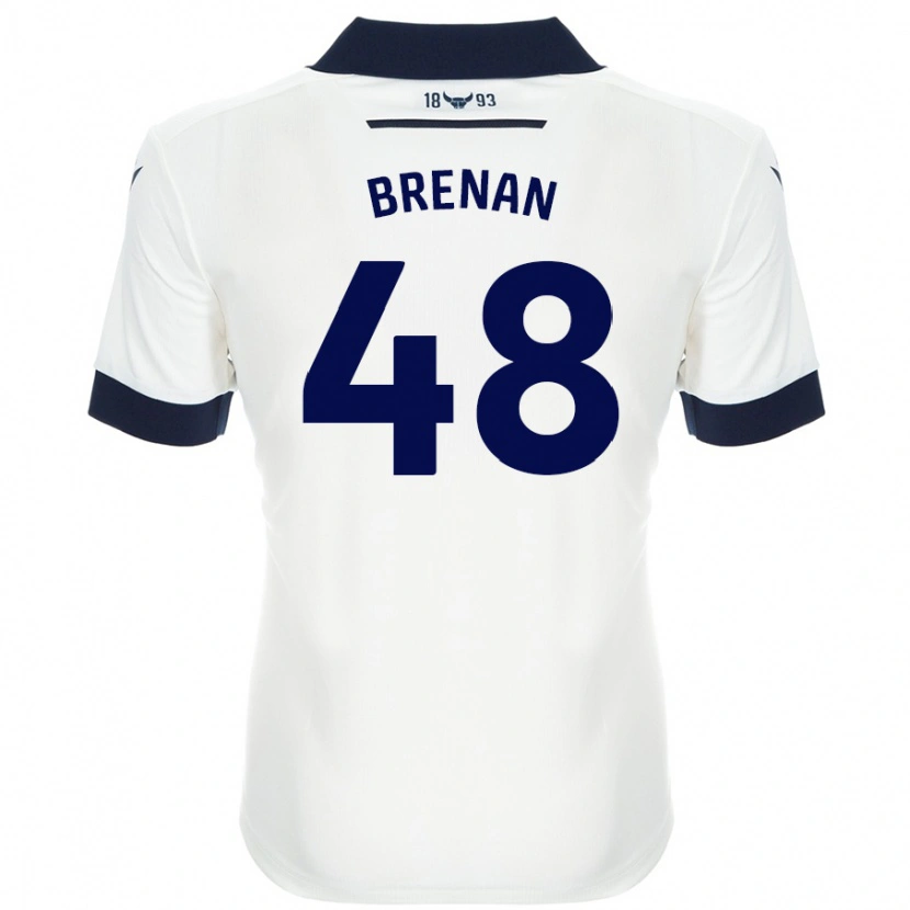 Danxen Heren Tobias Brenan #48 Wit Marineblauw Uitshirt Uittenue 2024/25 T-Shirt